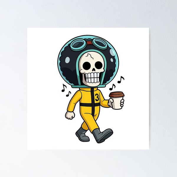 Item preview, Brook MiniPop Sticker – Soul King ?? (Chibi One Piece) designed and sold by ZIKI VI.
