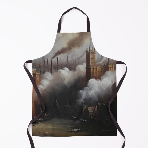 Item preview, Victorian Era London with steam and industrial elements after JMW TUrner designed and sold by Vintage Designs +.
