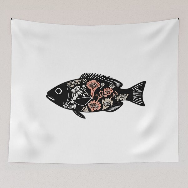 Item preview, Fish Silhouettes with Coral Patterns designed and sold by sharon1210.