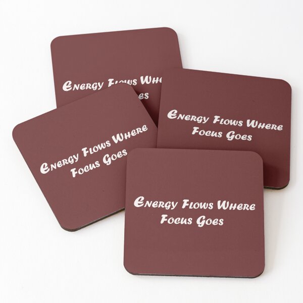 Item preview, Energy Flows Where Focus Goes – Motivational Mindset Quote Design designed and sold by ArtNestVerse.