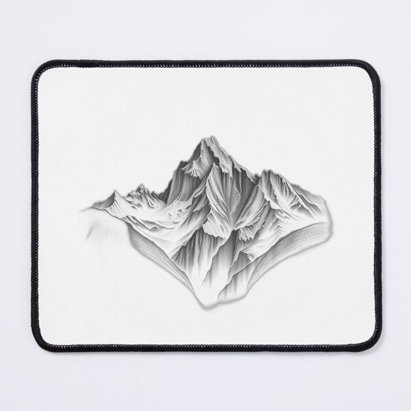 Item preview, Majestic Charcoal Mountain Range Sketch designed and sold by sharon1210.