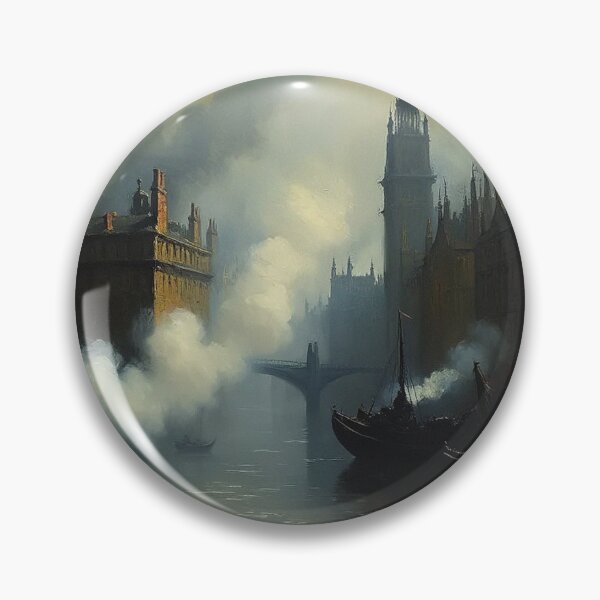 Item preview, Victorian Era London with steam and industrial elements after JMW TUrner designed and sold by Vintage Designs +.