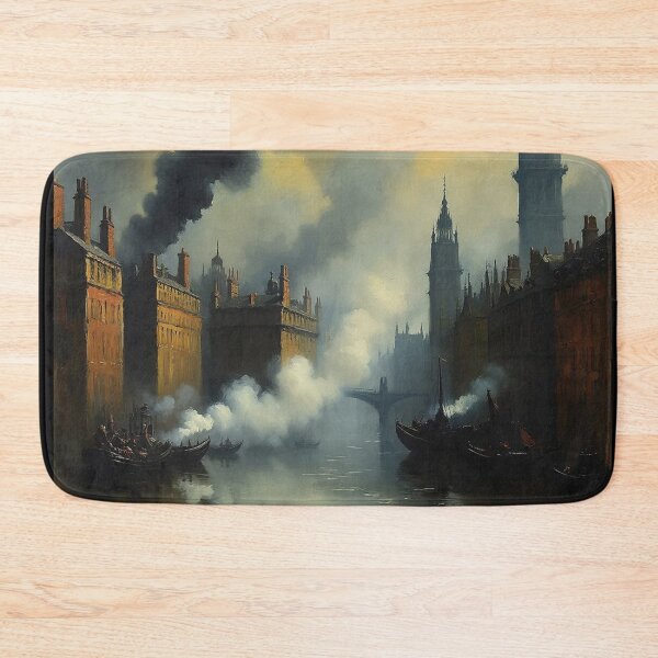 Item preview, Victorian Era London with steam and industrial elements after JMW TUrner designed and sold by Vintage Designs +.