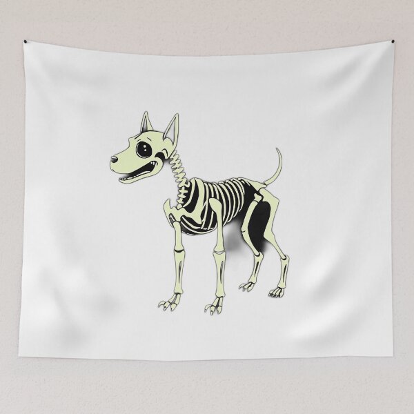 Item preview, Glow-In-The-Dark Skeletal Dog Illustration designed and sold by sharon1210.