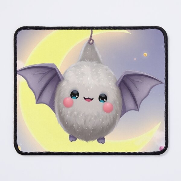 Item preview, Fluffy Kawaii Bat Under Crescent Moon – Cute Gothic T-Shirt designed and sold by ArmaanArts.