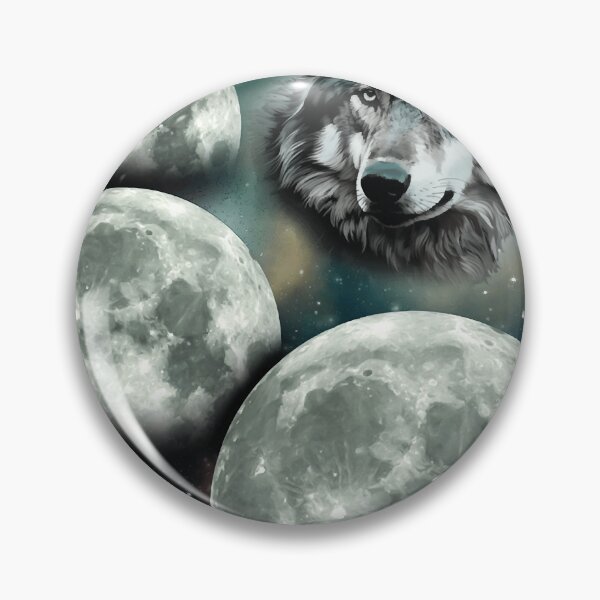 Item preview, Three Moon Wolf  3 Moons Howling At Space Wolf Magic Meme designed and sold by AngeloMacias.