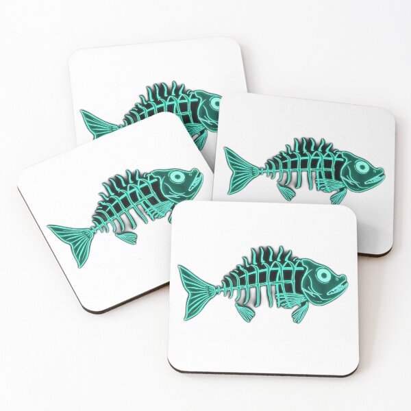 Item preview, Glow-in-the-Dark Skeletal Fish Illustration designed and sold by sharon1210.