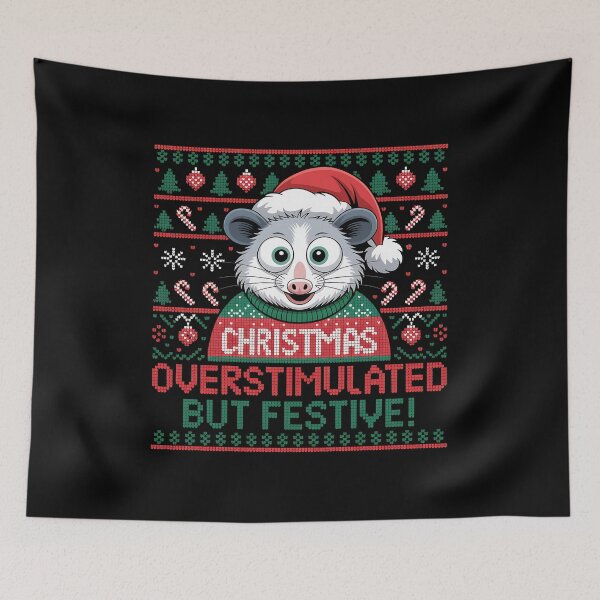 Item preview, Overstimulated But Festive – Funny Christmas Design for Introverts, ADHD, and Holiday Humor Lovers designed and sold by ZyziowskyArt.