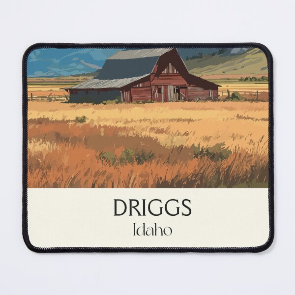 Item preview, Driggs Idaho Vintage Travel Poster | Teton Valley Barn Art Print | Grand Teton Mountain Decor designed and sold by TuncGK.