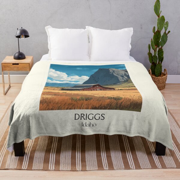 Item preview, Driggs Idaho Vintage Travel Poster | Teton Valley Barn Art Print | Grand Teton Mountain Decor designed and sold by TuncGK.