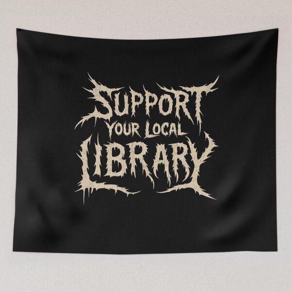 Item preview, Support Your Local Library Horror Design designed and sold by KarimSoCute.