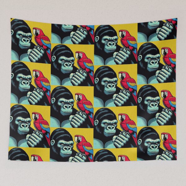 Item preview, Gorilla and parrot  designed and sold by Dogandesighn.