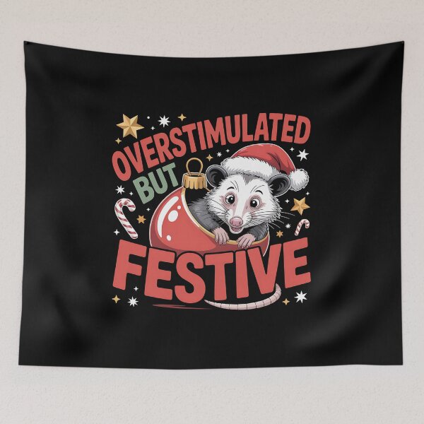 Item preview, Overstimulated But Festive – Funny Christmas Design for Introverts, ADHD, and Holiday Humor Lovers. designed and sold by ZyziowskyArt.