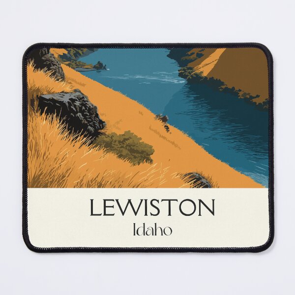Item preview, Lewiston Idaho Vintage Travel Poster | Snake River Valley Art Print | Inland Seaport Decor designed and sold by TuncGK.