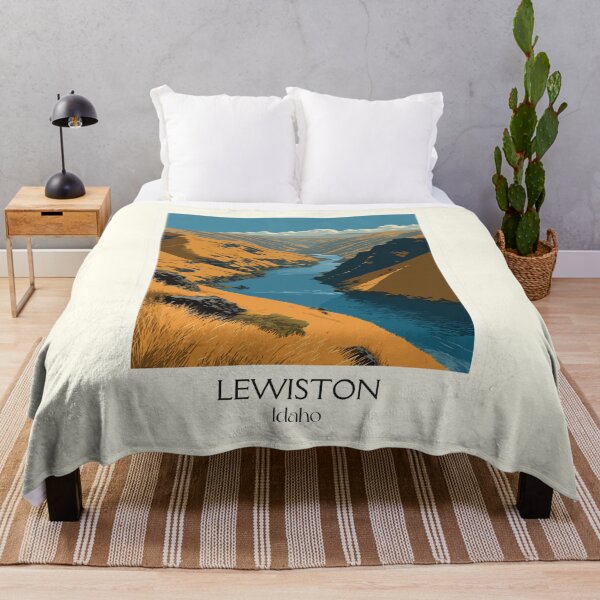 Item preview, Lewiston Idaho Vintage Travel Poster | Snake River Valley Art Print | Inland Seaport Decor designed and sold by TuncGK.