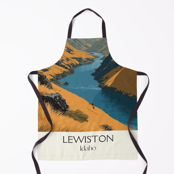 Item preview, Lewiston Idaho Vintage Travel Poster | Snake River Valley Art Print | Inland Seaport Decor designed and sold by TuncGK.