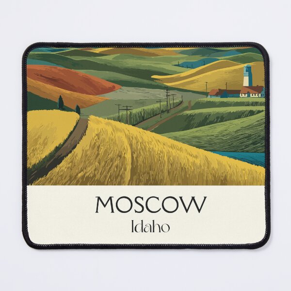 Item preview, Moscow Idaho Vintage Travel Poster | Palouse Hills Art Print | University of Idaho Decor designed and sold by TuncGK.