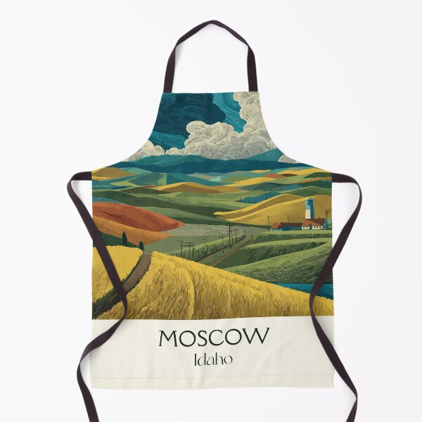 Item preview, Moscow Idaho Vintage Travel Poster | Palouse Hills Art Print | University of Idaho Decor designed and sold by TuncGK.