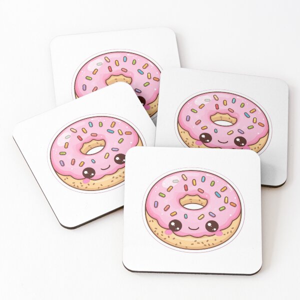 Item preview, Cute Donut Kawaii – Cute Donut with Pink Icing designed and sold by KawaiiAI-Art.