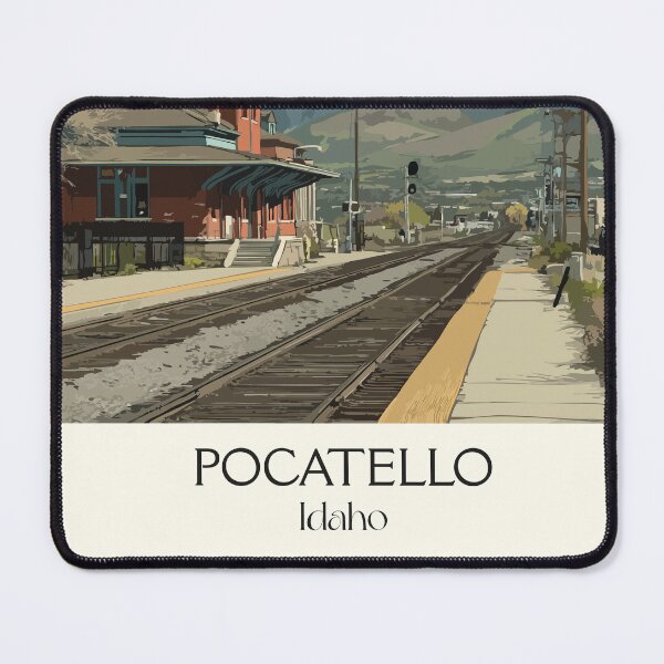 Item preview, Pocatello Idaho Vintage Travel Poster | Historic Railroad Art Print | Gate City Decor designed and sold by TuncGK.
