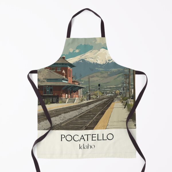 Item preview, Pocatello Idaho Vintage Travel Poster | Historic Railroad Art Print | Gate City Decor designed and sold by TuncGK.