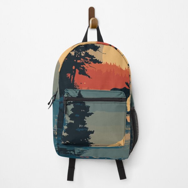 Item preview, Priest Lake Idaho Vintage Travel Poster | Moose Sunset Art Print | Idaho Panhandle Decor designed and sold by TuncGK.