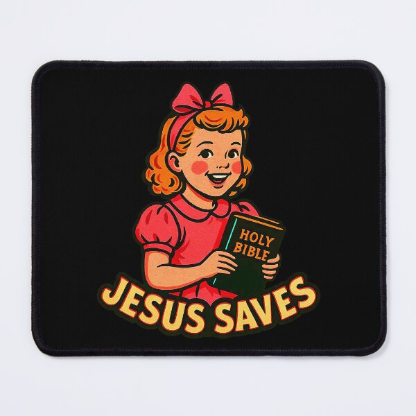 Item preview, Jesus Saves A Little Girl With a Holy Bible designed and sold by plushism.