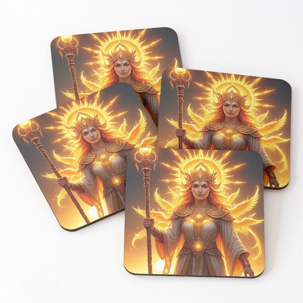 Item preview, Solar Goddess – Golden Celestial Queen of Light and Fire designed and sold by MissSaylor.