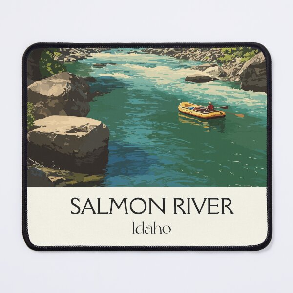 Item preview, Salmon River Idaho Vintage Travel Poster | River of No Return Art Print | Central Idaho Wilderness Decor designed and sold by TuncGK.