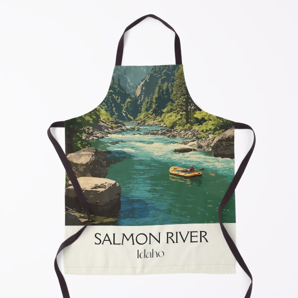Item preview, Salmon River Idaho Vintage Travel Poster | River of No Return Art Print | Central Idaho Wilderness Decor designed and sold by TuncGK.