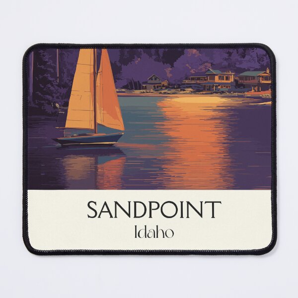 Item preview, Sandpoint Idaho Vintage Travel Poster | Lake Pend Oreille Sunset Art Print | North Idaho Decor designed and sold by TuncGK.