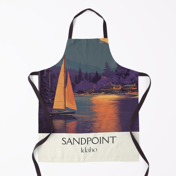 Item preview, Sandpoint Idaho Vintage Travel Poster | Lake Pend Oreille Sunset Art Print | North Idaho Decor designed and sold by TuncGK.