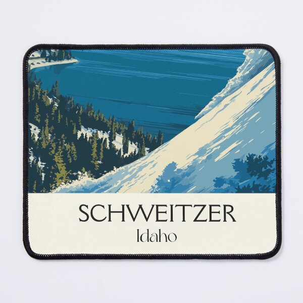 Item preview, Schweitzer Idaho Vintage Travel Poster | Snowboarding Mountain Art Print | Idaho Ski Resort Decor designed and sold by TuncGK.