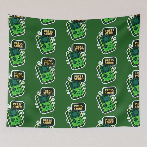 Item preview, Green Retro Console – Press Start Pixel Gaming Sticker designed and sold by KrintoryTees.