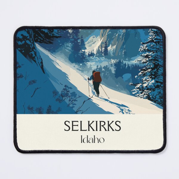 Item preview, Selkirk Mountains Idaho Vintage Poster | Backcountry Skiing Art Print | Idaho Panhandle Winter Decor designed and sold by TuncGK.
