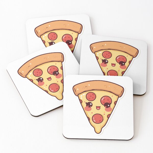 Item preview, Kawaii Pizza Slice – Cute Pizza Slice designed and sold by KawaiiAI-Art.