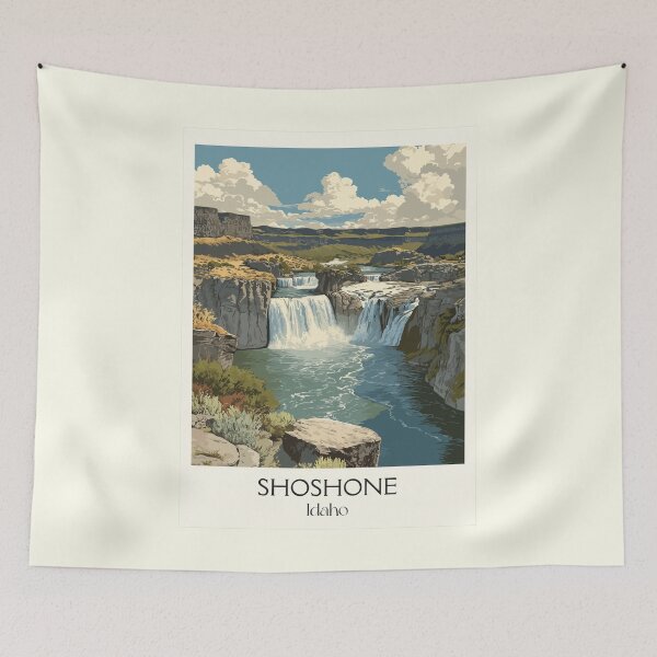Item preview, Shoshone Falls Idaho Vintage Poster | Niagara of the West Art Print | Twin Falls Travel Decor designed and sold by TuncGK.