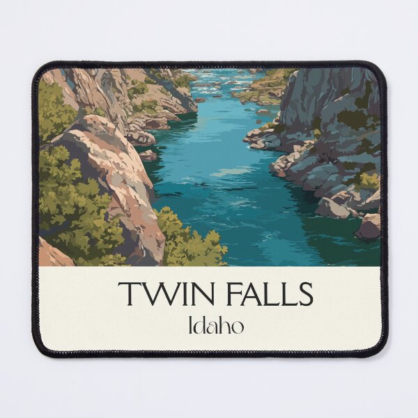 Item preview, Twin Falls Idaho Vintage Travel Poster | Perrine Bridge Canyon Art Print | Snake River Valley Decor designed and sold by TuncGK.
