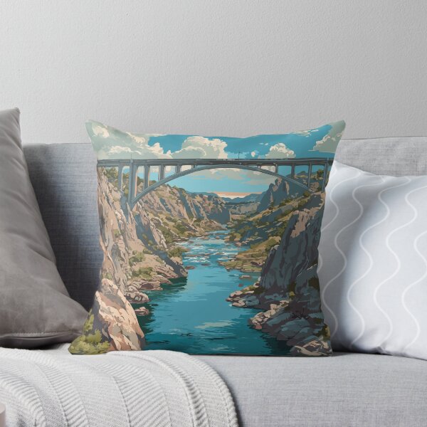 Item preview, Twin Falls Idaho Vintage Travel Poster | Perrine Bridge Canyon Art Print | Snake River Valley Decor designed and sold by TuncGK.
