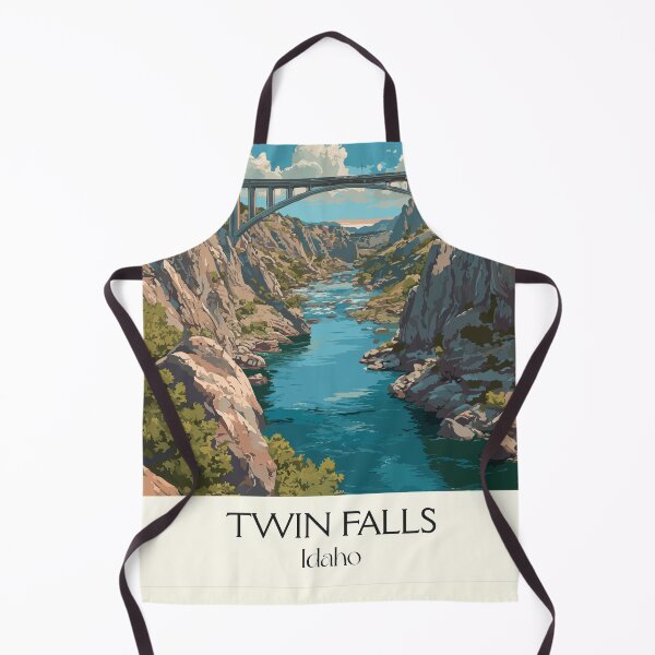 Item preview, Twin Falls Idaho Vintage Travel Poster | Perrine Bridge Canyon Art Print | Snake River Valley Decor designed and sold by TuncGK.