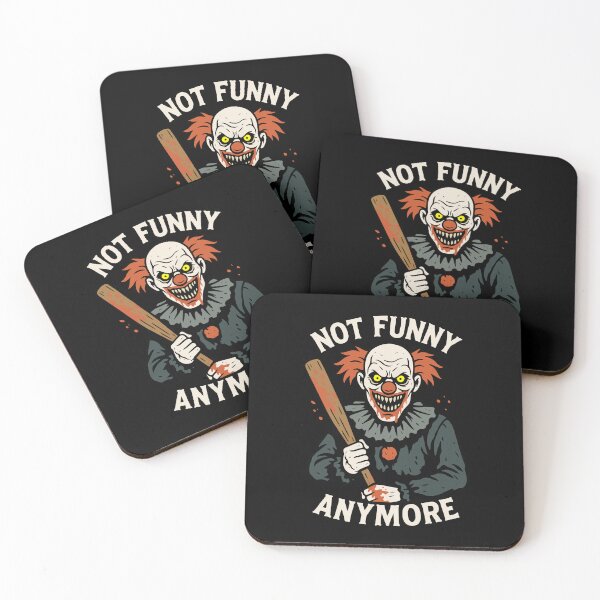 Item preview, Not Funny Anymore Evil Clown Horror Halloween designed and sold by SnappyPNG.