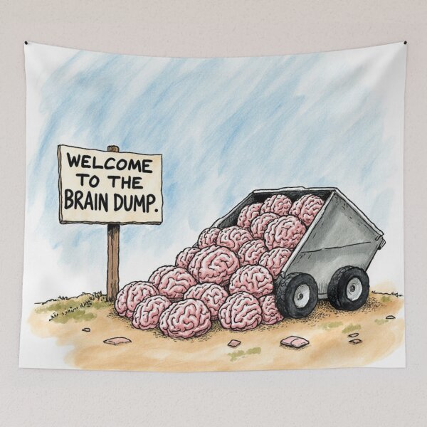 Item preview, Welcome The Brain Dump designed and sold by MentalDripCave.
