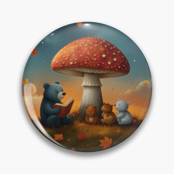 Item preview, Bedtime Tales Under the Mushroom – Autumn Bear Storytime designed and sold by Whimsical Hug.