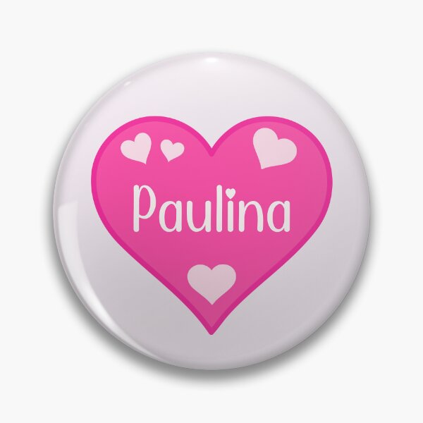 Item preview, Paulina Name Pink Heart  designed and sold by Jeallan Designs.