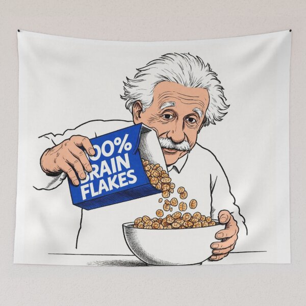 Item preview, Albert Einstein Eating Cereal designed and sold by MentalDripCave.
