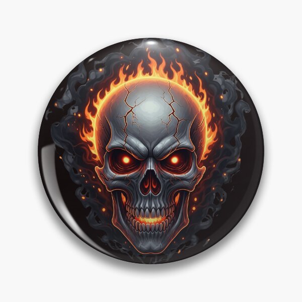 Item preview, Flaming Skull – Gothic Horror Biker Design designed and sold by reeccou.