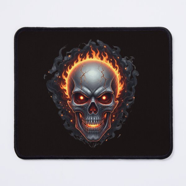 Item preview, Flaming Skull – Gothic Horror Biker Design designed and sold by reeccou.