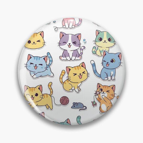 Item preview, Cute kawaii style cartoon cats designed and sold by Gouthampandees.