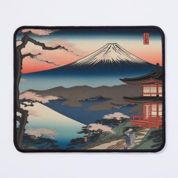 Item preview, Sunrise at Mount Fuji – Countryside Ukiyo-e Landscape designed and sold by Vandy Fullam.
