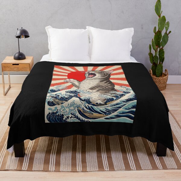 Item preview, Catzilla Cat Japanese Art Funny Cat Gifts For Men Women Kid designed and sold by cawtoon.
